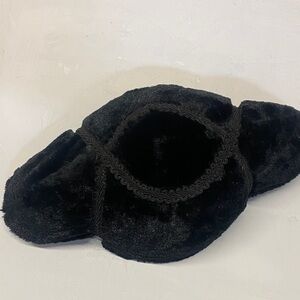 Black Faux Fur Hat